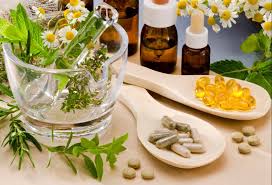 Herbal remedies displayed in a diverse array for well-being.