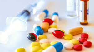 Pharmaceutical medication options displayed in a comprehensive array.