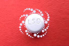 LSD tablet displayed on surface