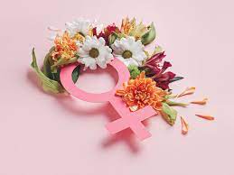 Women Symbol Adorned with Flowers - Celebrating International Women's Day