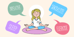 Stress management: A woman engaging in a calming meditation session, exemplifying the effectiveness of relaxation techniques 