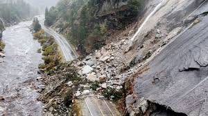 Landslide: Mass of Rocks and Debris Descending Downhill