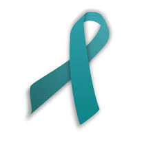 Blue ribbon for ovarian cancer tribute