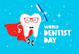 Tooth with Toothbrush - Dentist Day Commemoration, Oral Health Celebration