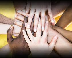 Diverse Hands Joining Together - Symbolizing Unity and Equality in the Elimination of Racial Discrimination in Healthcare