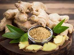 A close-up of ginger root, a popular herbal remedy with potential cardiovascular benefits, known for its anti-inflammatory properties and ability to support heart health.