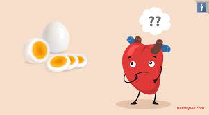 Image of a heart pondering whether eggs are good for its health