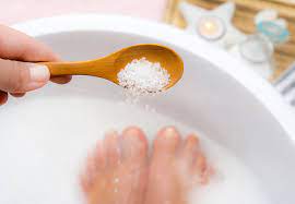 Foot Soaking in Water and Epsom Salt