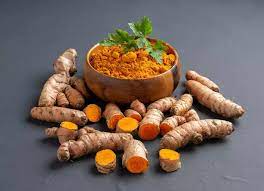 A close-up of turmeric root, a potent herbal remedy recognized for its anti-inflammatory and antioxidant properties, which may contribute to cardiovascular health.