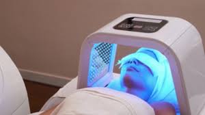 Woman undergoing Light therapy for depression treatment