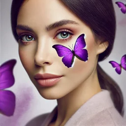 image of a woman with a purple butterfly symbolizing World Lupus Day awareness and support.