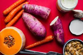 managing diabetes: Carrots, potatoes, and pumpkin, rich in fiber and essential nutrients, are excellent additions to a diabetes-friendly diet.