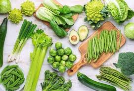 Assorted green leafy vegetables for heart-healthy eating