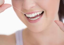 Individual flossing teeth for dental health maintenance.