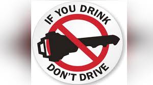 Drive Responsibly: Caution Sign Urging No Alcohol Consumption and Driving.