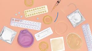 Image featuring an assorted variety of contraceptive methods, including Progestin-Only Pills, IUDs, and Barrier Methods, providing options for women seeking safe and effective contraception 