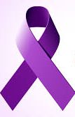 Purple ribbon symbolizing epilepsy awareness